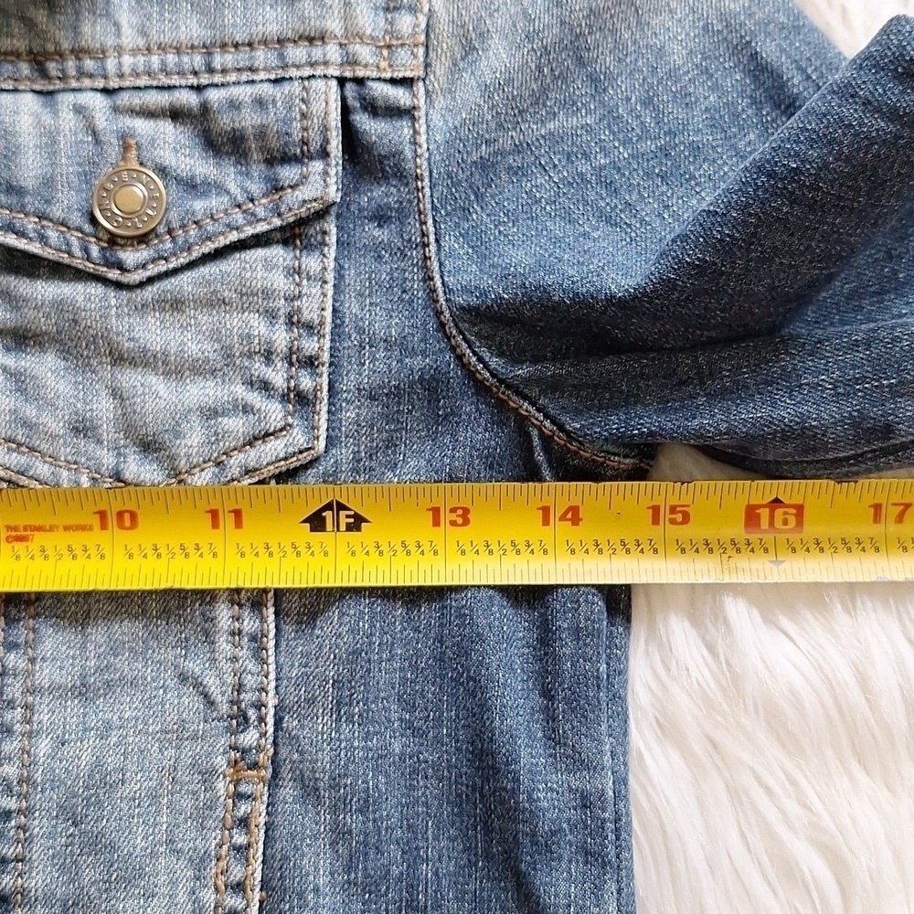 BENETTON JEANS Kids Snap Front Denim Jacket Size (M 7/8) - Picture 11 of 15